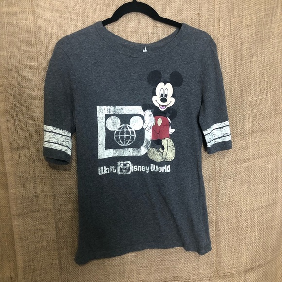 Disney Tops - Disney Parks SZ L Ladies Mickey T-Shirt Gray